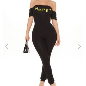 Soothe Honey Off Shoulder Jumpsuit